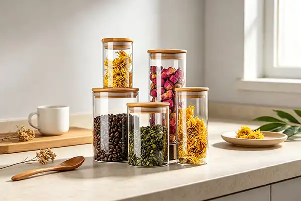 How are high borosilicate glass jars made?